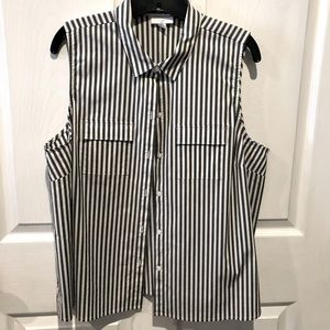 Women J-Jill Sleeveless Stripes Blouse